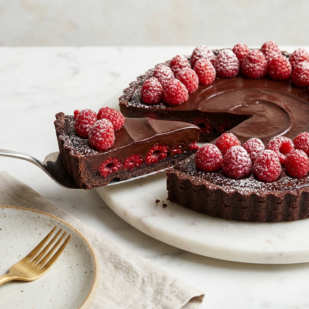 Dark Chocolate Raspberry Tart Recipe