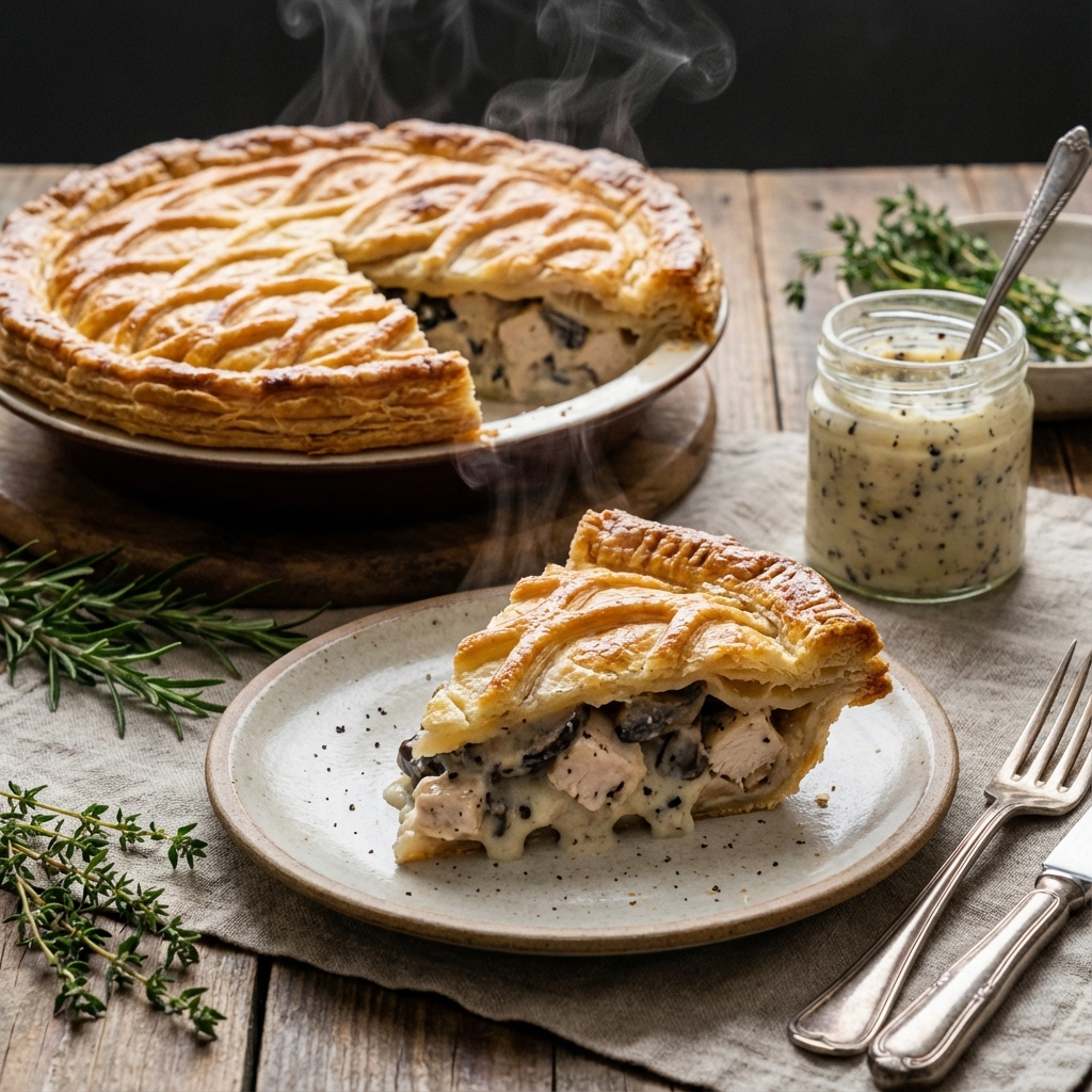Truffle Chicken Mushroom Pie Recipe