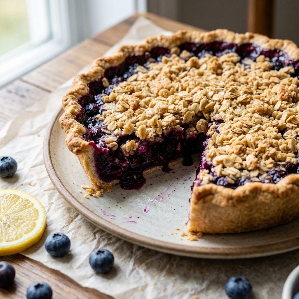 Blueberry Lemon Crumble Pie